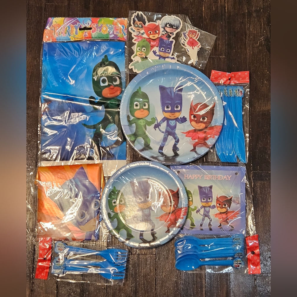 New Pj Masks Party Supplies Set - Blue
